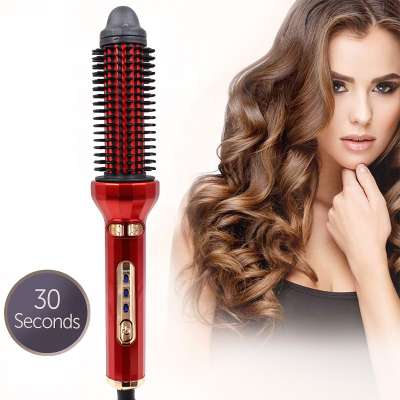 New Design Iron Hair Curler Brush Professional Heater Curling Brush Rechargeable Automatic Hair Curler AE-504